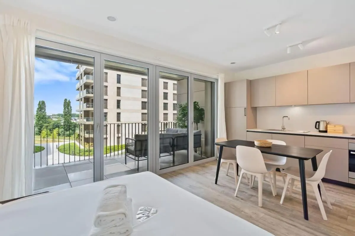 Modern Studio With Balcony In Luxembourg Apartment